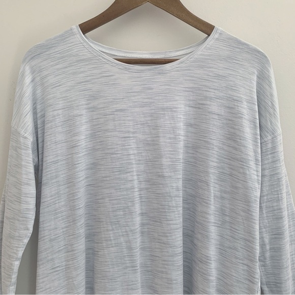 Lululemon To The Point Long Sleeve Top Sz 8 Space Dye Grey - Picture 3 of 7